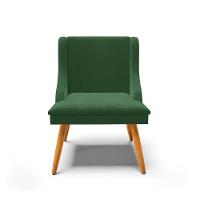 Kit 6 Cadeiras Estofadas Para Sala De Jantar Pés Palito Lia Veludo Verde Esmeralda - Ibiza - 6