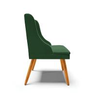 Kit 6 Cadeiras Estofadas Para Sala De Jantar Pés Palito Lia Veludo Verde Esmeralda - Ibiza - 7