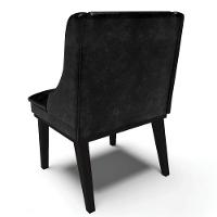 Kit 2 Cadeiras Estofadas Base Fixa De Madeira Preto Lia Sintético Premium Preto - Ibiza - 7