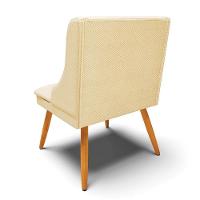 Kit 2 Cadeiras Estofadas Para Sala De Jantar Pés Palito Lia Veludo Off White Luxo - Ibiza - 6