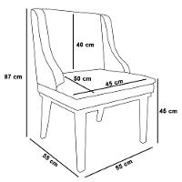 Kit 10 Cadeiras Estofadas Para Sala De Jantar Base Fixa De Madeira Preto Lia Suede Marrom - Ibiza