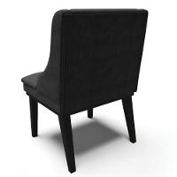 Kit 2 Cadeiras Estofadas Para Sala De Jantar Base Fixa De Madeira Preto Lia Suede Preto - Ibiza - 7