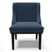 Kit 2 Cadeiras Estofadas Para Sala De Jantar Base Fixa De Madeira Preto Lia Suede Azul Marinho - Ibiza - 8
