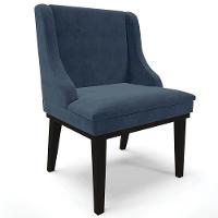 Kit 2 Cadeiras Estofadas Para Sala De Jantar Base Fixa De Madeira Preto Lia Suede Azul Marinho - Ibiza - 9