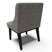 Kit 10 Cadeiras Estofadas Para Sala De Jantar Base Fixa De Madeira Preto Lia Suede Grafite - Ibiza - 7