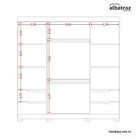 Guarda Roupa Vivacce Com Espelho E 4 Portas Albatroz Cinamomo/off White (flex) - 5