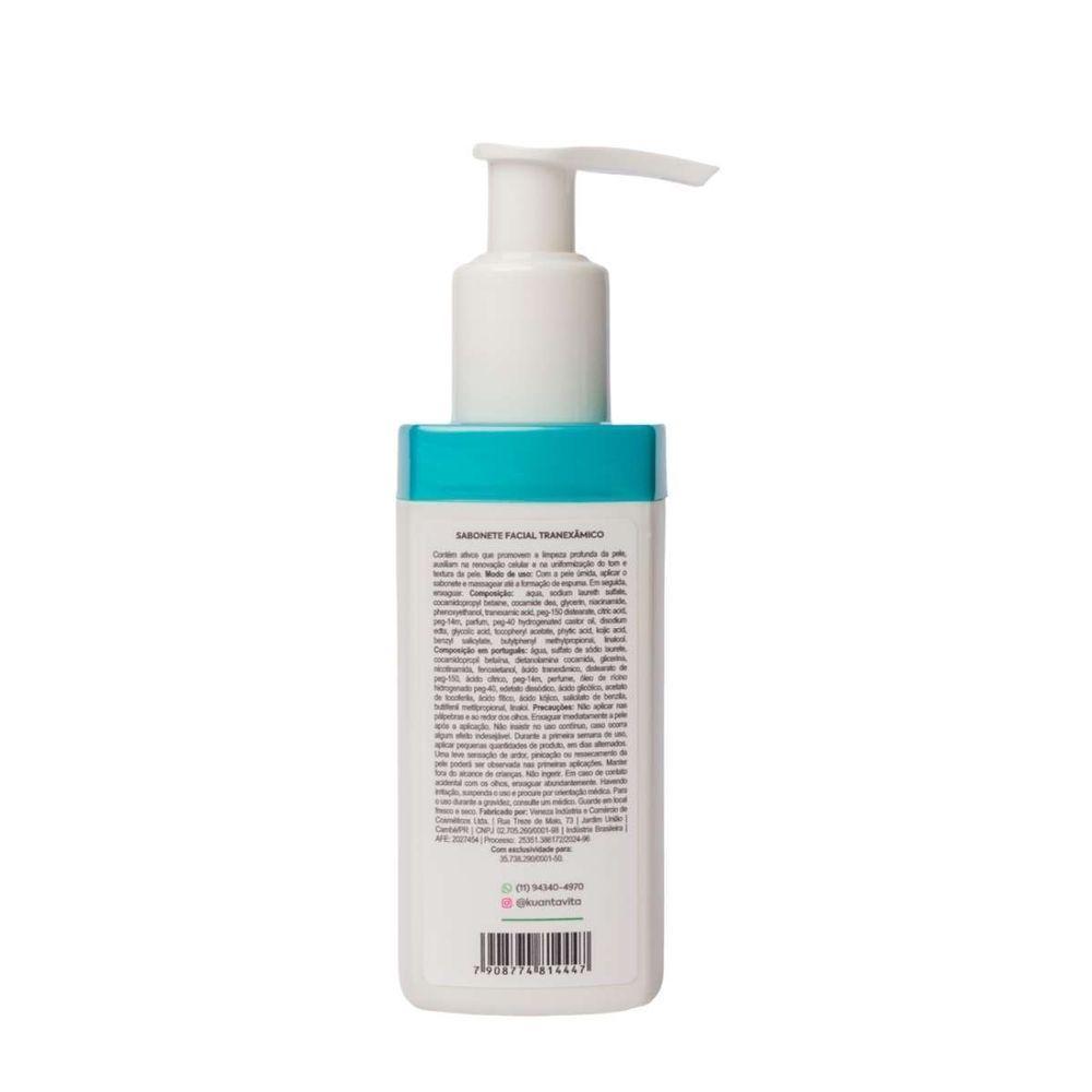Sabonete Facial Tranexâmico, Glicólico e Niacinamida 120ml Kuanta Vita Renovação Celular - 4