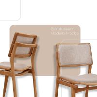 Conjunto Eva Com 2 Cadeiras Madeira Moderna Mobília Brisa Imbuia Nat - 2