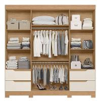 Guarda Roupa Vivacce Com Espelho E 4 Portas Albatroz Freijo/off White