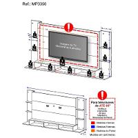 Painel Tv até 65" com Suporte Prateleira Vidro Multimóveis - 7