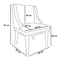 Kit 2 Cadeiras Estofadas Para Sala De Jantar Base Fixa De Madeira Castanho Lia Suede Marrom Rt - Ibiza