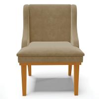 Kit 2 Cadeiras Estofadas Para Sala De Jantar Base Fixa De Madeira Castanho Lia Suede Marrom Rt - Ibiza - 8