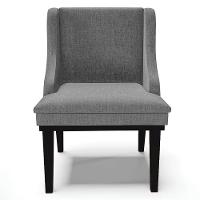 Kit 2 Cadeiras Estofadas Para Sala De Jantar Base Fixa De Madeira Preto Lia Linho Grafite - Ibiza - 8