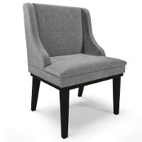 Kit 2 Cadeiras Estofadas Para Sala De Jantar Base Fixa De Madeira Preto Lia Linho Grafite - Ibiza - 9