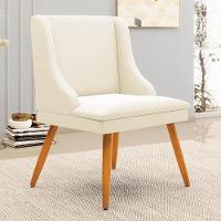 Kit 6 Cadeiras Estofadas Para Sala De Jantar Pés Palito Lia Veludo Bege - Ibiza - 2