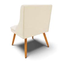 Kit 6 Cadeiras Estofadas Para Sala De Jantar Pés Palito Lia Veludo Bege - Ibiza - 7