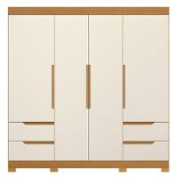 Guarda Roupa Vivacce 4 Portas E 4 Gavetas Albatroz Cinamomo/off White (flex) - 3