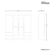 Guarda Roupa Vivacce 4 Portas E 4 Gavetas Albatroz Cinamomo/off White (flex) - 6