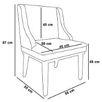 Kit 10 Cadeiras Estofadas Para Sala De Jantar Base Fixa De Madeira Castanho Lia Veludo Cinza - Ibiza