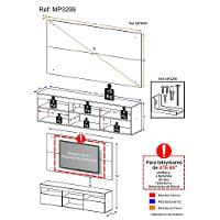Painel Tv até 65" com Rack Suspenso Flórida Multimóveis - 6