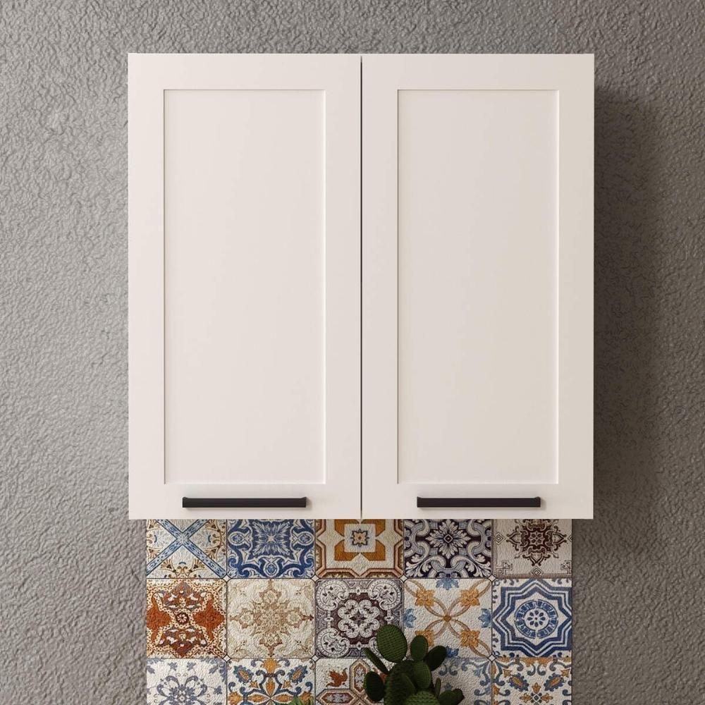 Armário De Cozinha Aéreo Em Mdf Com 2 Portas 80cm Multimóveis Cr20431 Branco - 1