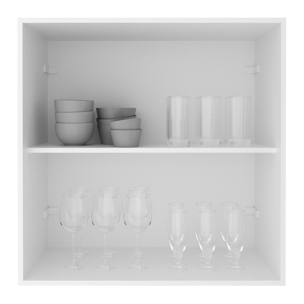 Armário De Cozinha Aéreo Em Mdf Com 2 Portas 80cm Multimóveis Cr20431 Branco - 4