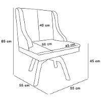 Kit 4 Cadeiras Estofadas Para Sala De Jantar Base Giratória De Madeira Lia Sintético Branco - Ibiza