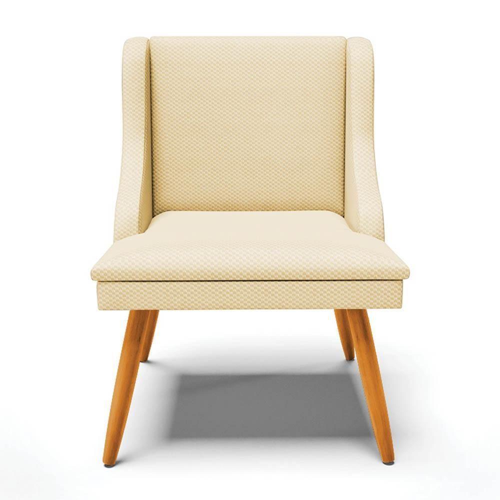 Kit 4 Cadeiras Estofadas Para Sala De Jantar Pés Palito Lia Veludo Off White Luxo - Ibiza - 8