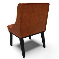 Kit 2 Cadeiras Estofadas Base Fixa De Madeira Preto Lia Sintético Premium Nozes - Ibiza - 7