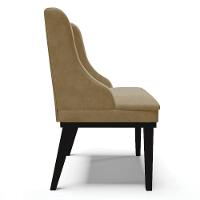 Kit 10 Cadeiras Estofadas Para Sala De Jantar Base Fixa De Madeira Preto Lia Suede Marrom Rt - Ibiza - 6