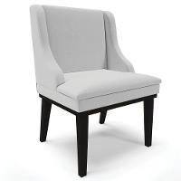 Kit 4 Cadeiras Estofadas Para Sala De Jantar Base Fixa De Madeira Preto Lia Linho Cinza - Ibiza - 9