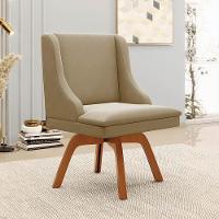 Kit 4 Cadeiras Estofadas Giratória Para Sala De Jantar Lia Suede Marrom Rt - Ibiza - 2