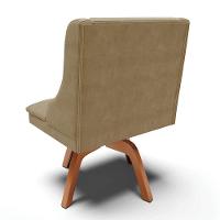 Kit 4 Cadeiras Estofadas Giratória Para Sala De Jantar Lia Suede Marrom Rt - Ibiza - 7