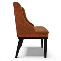 Kit 4 Cadeiras Estofadas Base Fixa De Madeira Preto Lia Sintético Premium Nozes - Ibiza - 6