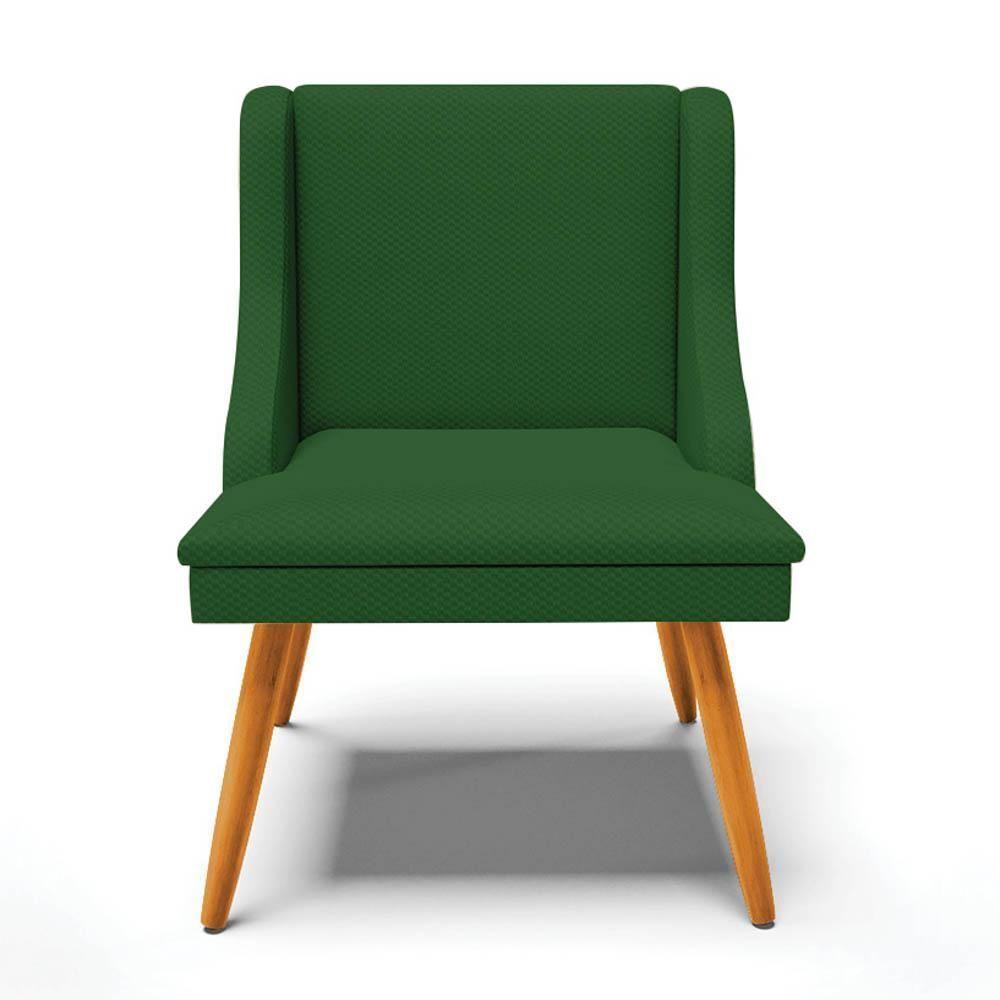 Kit 4 Cadeiras Estofadas Para Sala De Jantar Pés Palito Lia Veludo Verde Luxo - Ibiza - 8