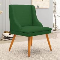 Kit 4 Cadeiras Estofadas Para Sala De Jantar Pés Palito Lia Veludo Verde Luxo - Ibiza - 2