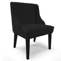 Kit 8 Cadeiras Estofadas Para Sala De Jantar Base Fixa De Madeira Preto Lia Linho Preto - Ibiza - 9