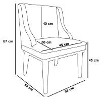Kit 10 Cadeiras Estofadas Sala De Jantar Base Fixa De Madeira Castanho Lia Sintético Bege - Ibiza
