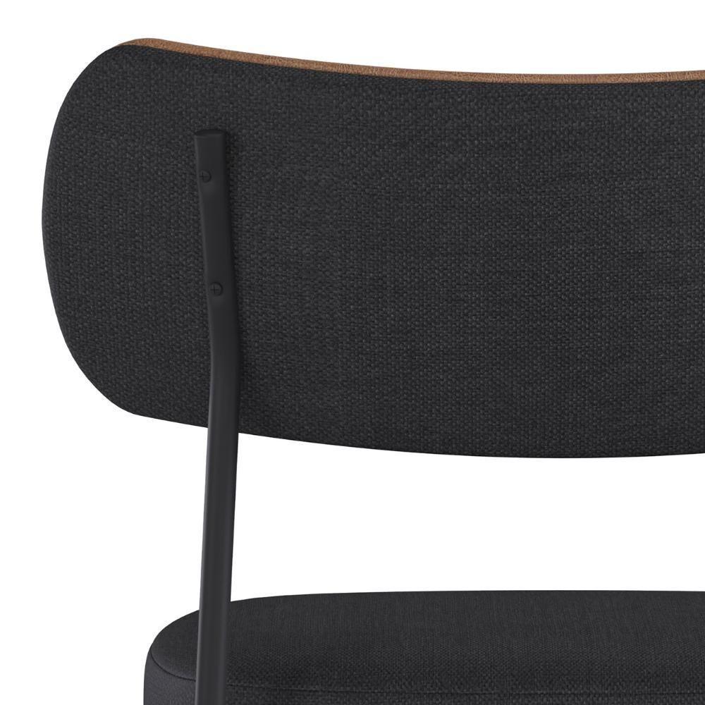 Kit 10 Cadeiras Estofadas Milli Sintético-linho A14 Caramelo-grafite - Mpozenato - 8