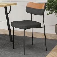 Kit 10 Cadeiras Estofadas Milli Sintético-linho A14 Caramelo-grafite - Mpozenato - 2