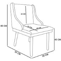 Kit 10 Cadeiras Estofadas Para Sala De Jantar Pés Palito Lia Sintético Preto - Ibiza