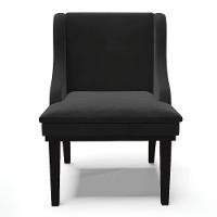 Kit 6 Cadeiras Estofadas Para Sala De Jantar Base Fixa De Madeira Preto Lia Veludo Preto - Ibiza - 8