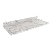 Tampo Mdp 25mm Para Balcão De Cozinha 120cm Multimóveis Cr20415 Mármore Branco Mármore Branco - 1