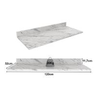 Tampo Mdp 25mm Para Balcão De Cozinha 120cm Multimóveis Cr20415 Mármore Branco Mármore Branco - 2