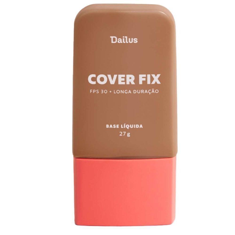 Base Líquida Cover Fix 30ml Dailus Cobertura Perfeita e Alta Fixação D9 Escuro - 1