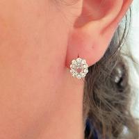 Brinco Oval Ponto De Luz Cravejado Banhado A Ouro 18k - 2