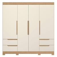 Guarda Roupa Vivacce 4 Portas E 4 Gavetas Albatroz Freijo/off White - 3