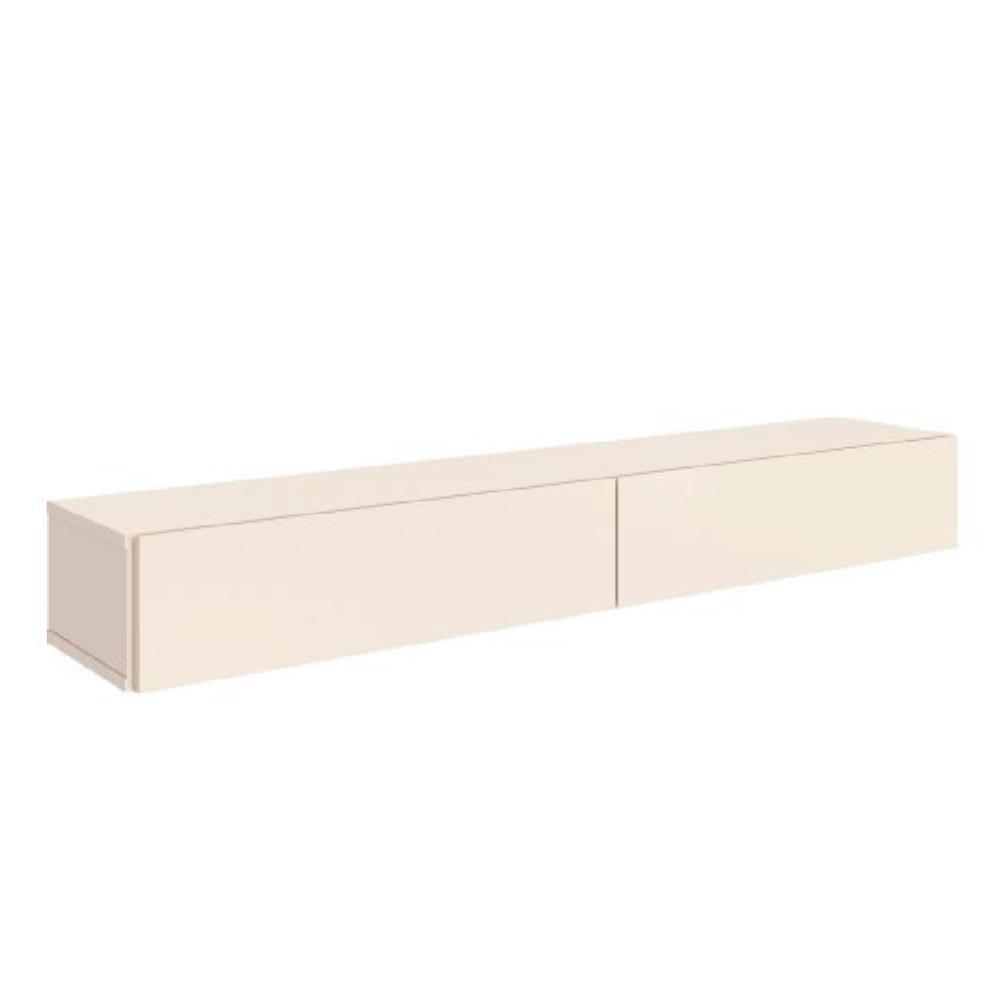Rack Suspenso Para Painel Ou Tv Até 75 Polegadas 2 Portas 1,60m Off White Edn Off White - 2