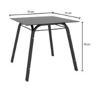 Jogo De Mesa Lótus Tampo De Vidro E 4 Cadeiras 121 Preto-azul Turquesa - Artefamol - 3