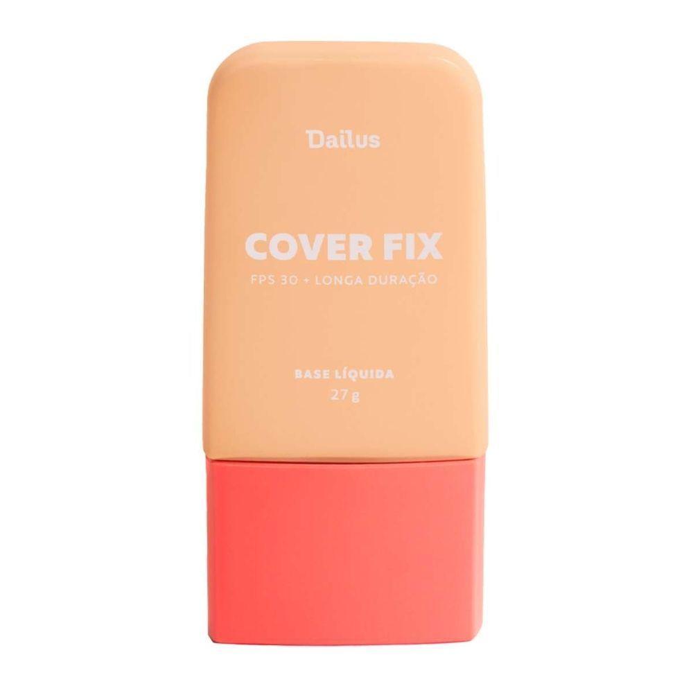 Base Líquida Cover Fix 30ml Dailus Cobertura Perfeita e Alta Fixação D3 Claro - 1